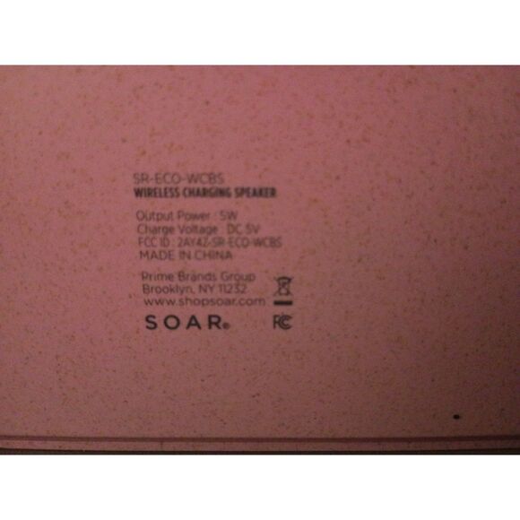 SOAR ECO Bluetooth Pink Speaker & Wireless Charger - Picture 7 of 7